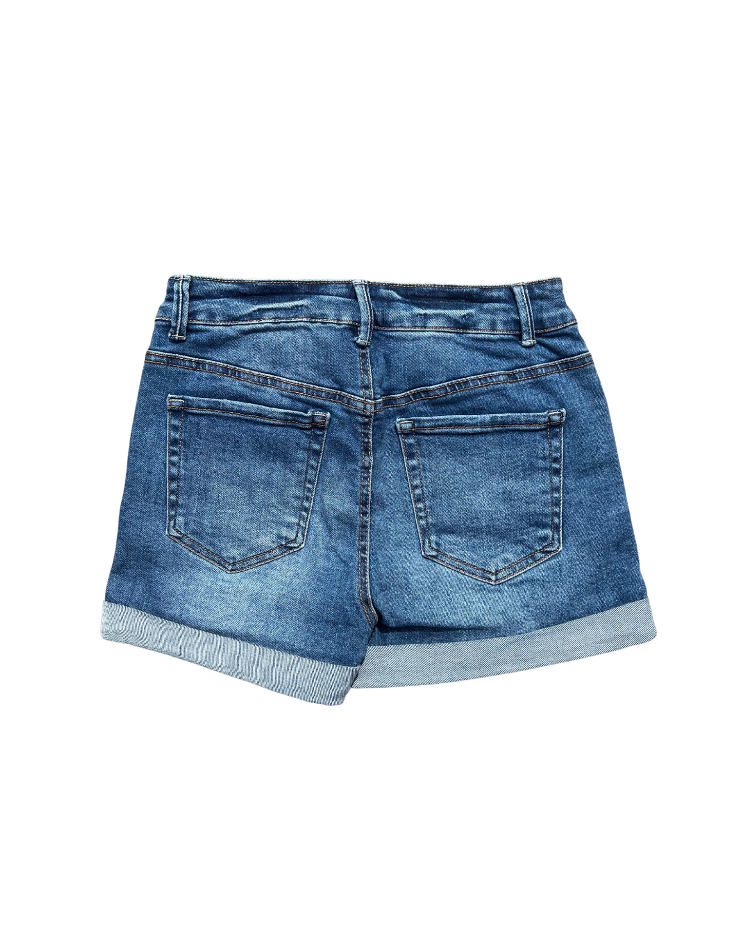 Blue Denim Destructed Vintage Shorts