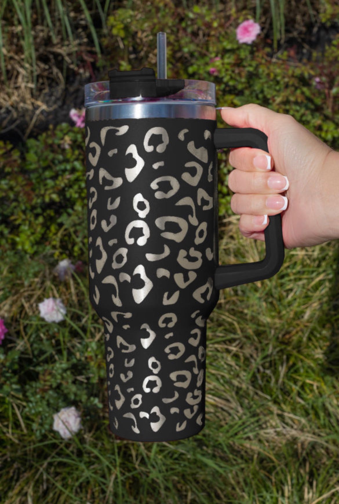 40oz Leopard Print Stainless Double Insulated Cup