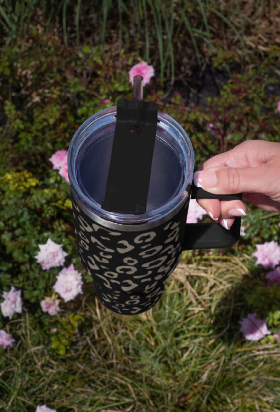 40oz Leopard Print Stainless Double Insulated Cup