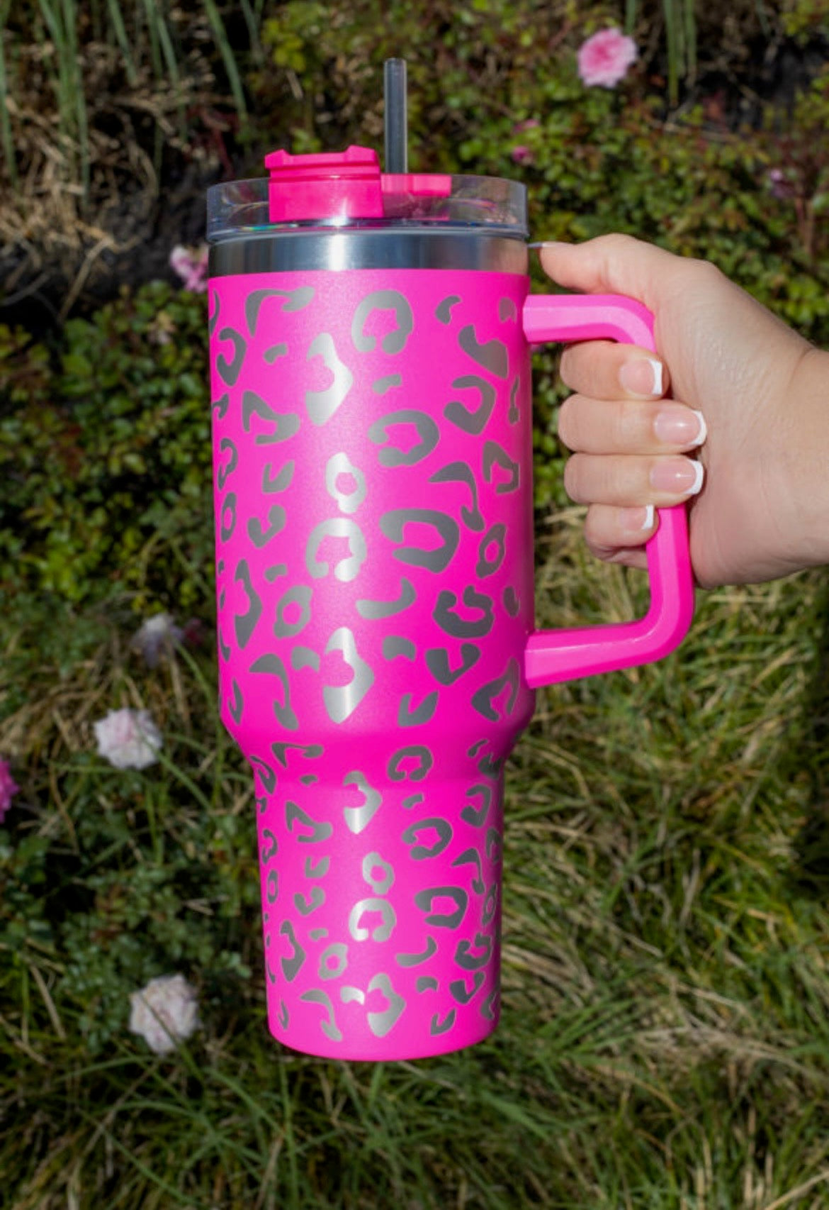 40oz Leopard Print Stainless Double Insulated Cup